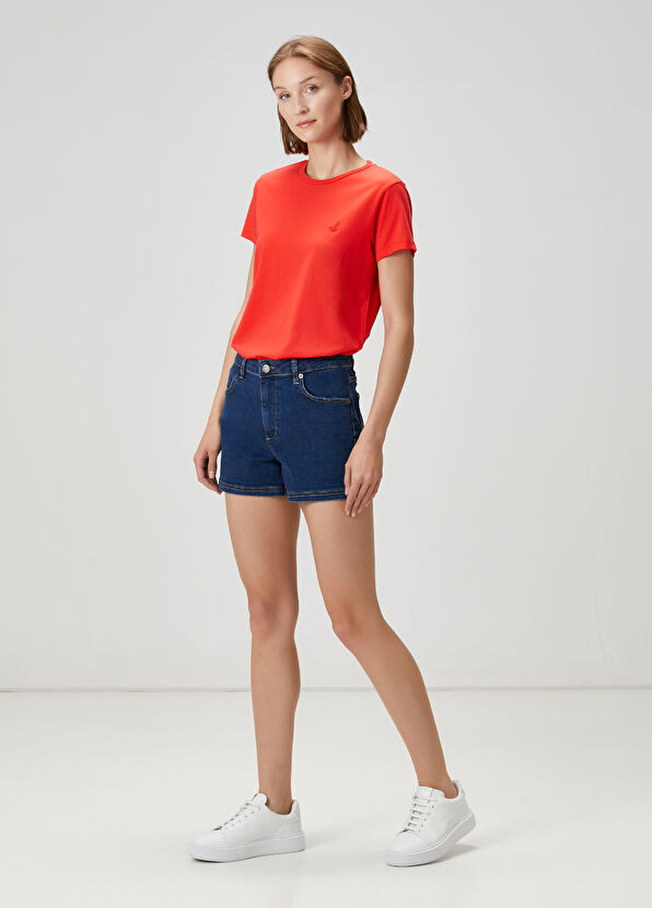 Beymen Club Koyu Mavi Kısa Denim Şort - 1