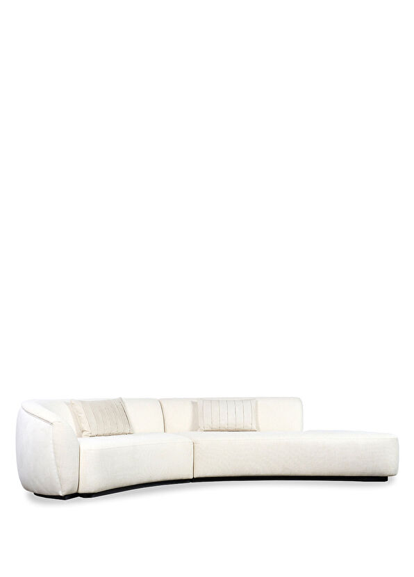 Estetik Decor Seranete Duble Krem Rengi Üçlü Kanepe - 1