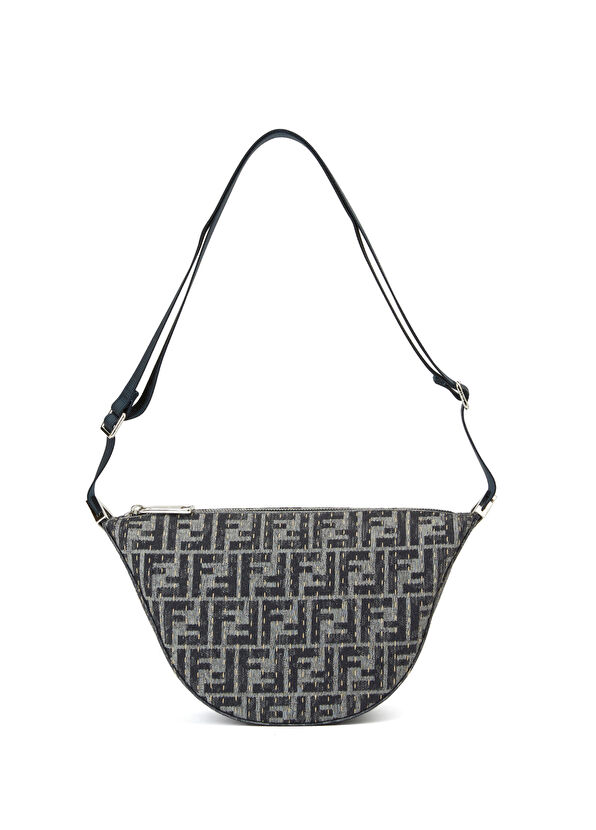 Gri Logo Desenli Erkek Çapraz Çanta - Görsel 3