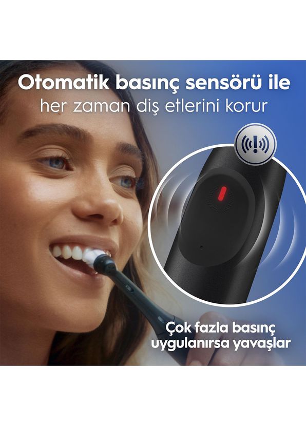 Oral-B iO2 Şarjlı/Elektrikli Siyah  Orman Yeşili 2'li Diş Fırçası Seti - 4