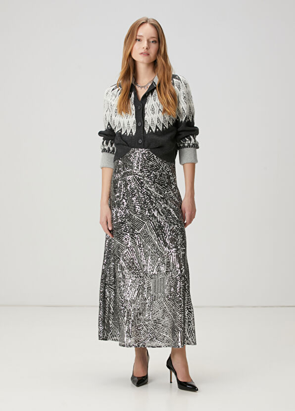 Beymen Club Silver Pullu Abiye Etek - 1