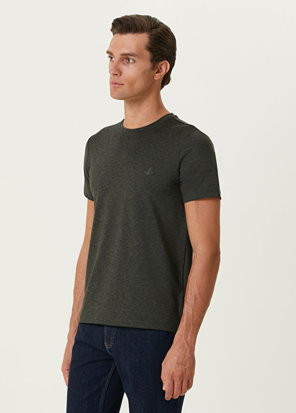Beymen Club Khaki Logo T-Shirt - 4