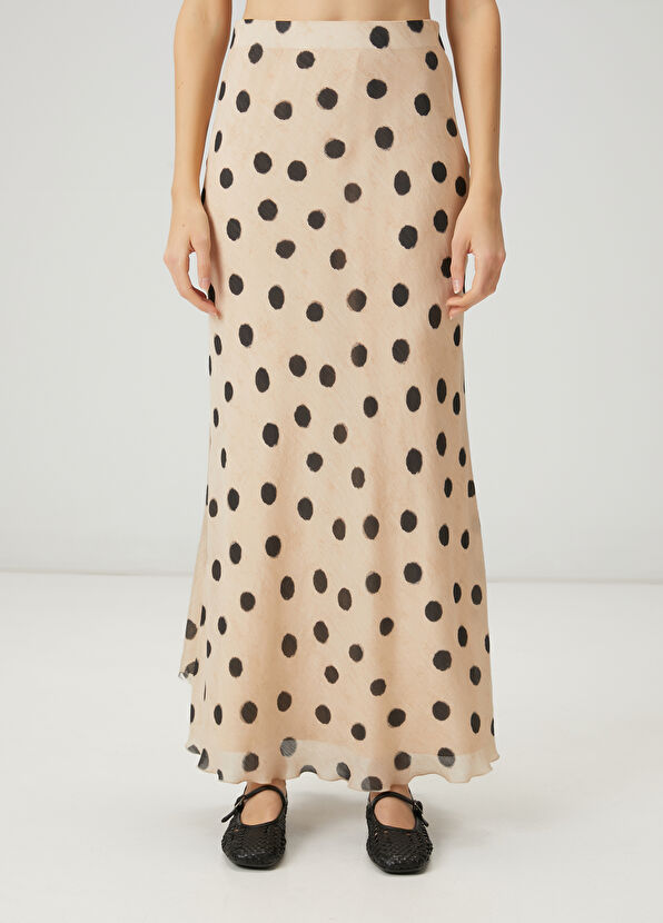 Beymen Club Ekru Puantiyeli Evaze Etek - 2