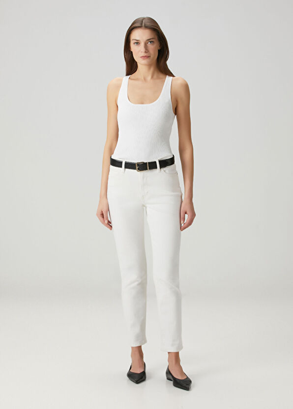 Michael Michael Kors Racer White Tank Top - 2