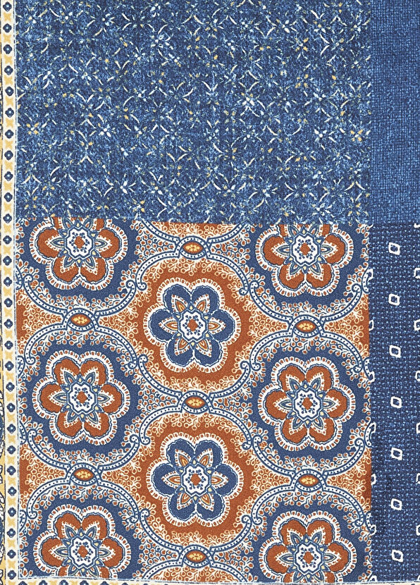 Beymen Club Mavi Desenli İpek Mendil - 2