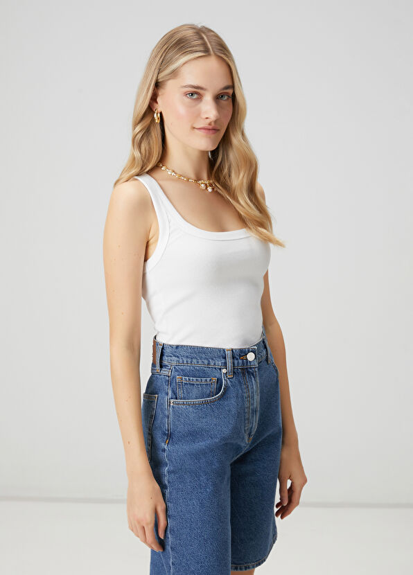 Beymen Club Off White Camisole Tank Top - 1