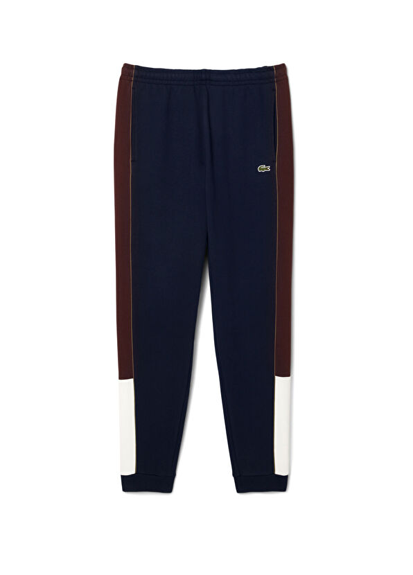 Lacoste Color Blocked Navy Blue Tapered Fit Men's Sweatpants - 1