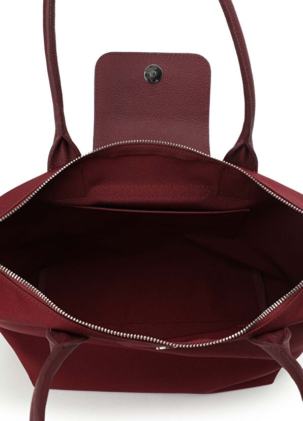 Beymen Club City Medium Burgundy Women's Shopping Bag - 4