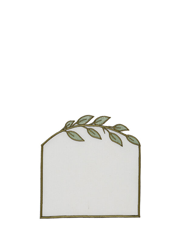 Matis Home Line Diana Yaprak Desenli Yeşil 4'lü Bardak Altlığı - 1