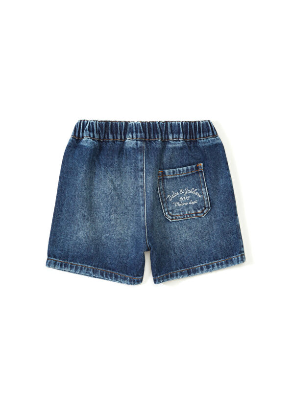Dolce&Gabbana Mavi Erkek Bebek Bermuda - 2