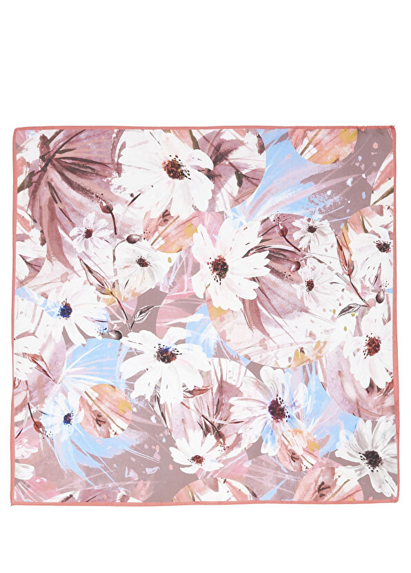 Beymen Club Multicolored Patterned 50x50 Women's Satin Scarf - 1