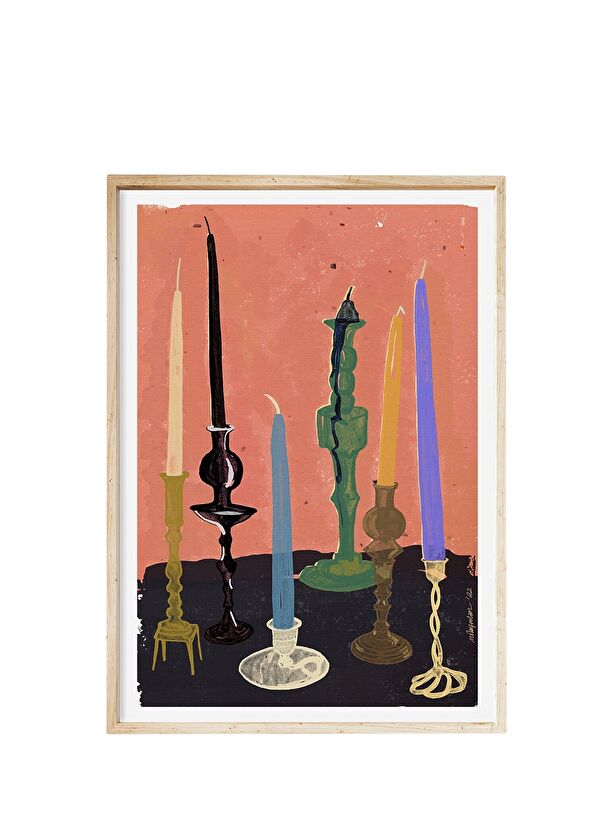 Nilol Print Candles of the Day Edisyonlu Fine Art Baskı - 1