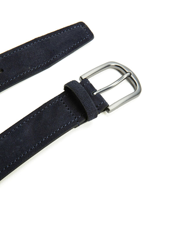 Beymen Club Navy Blue Men's Suede Belt - 2