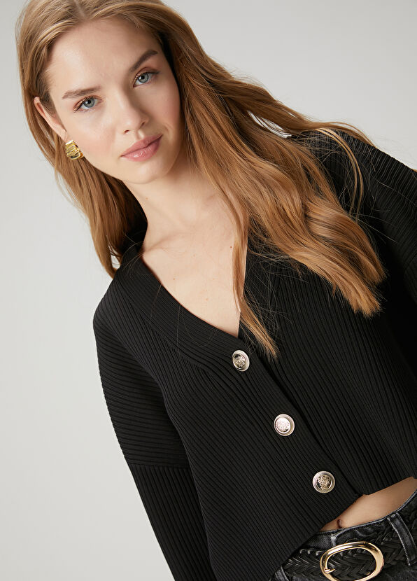 Beymen Club Siyah Crop Hırka - 2