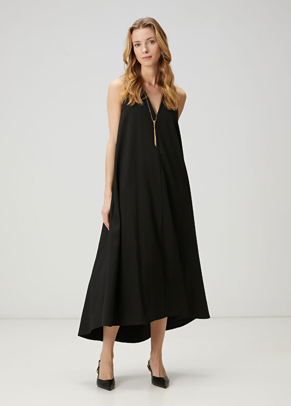 Beymen Club Siyah Midi Elbise - 1