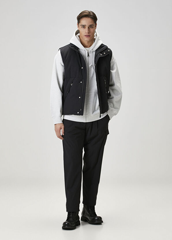 Laminar Black Puff Vest - 2