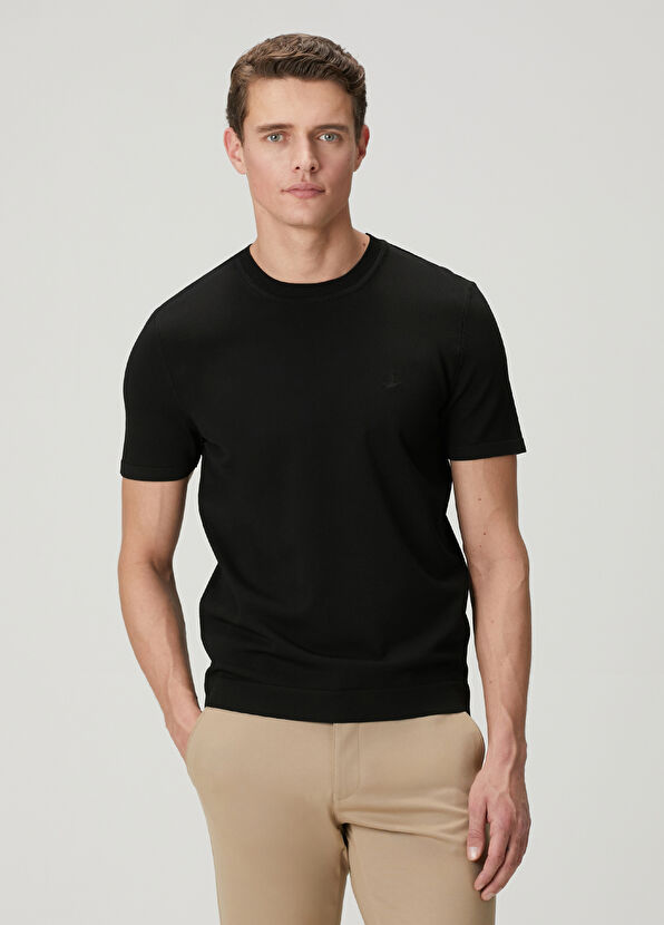 Beymen Club Black Short Sleeve Sweater - 1