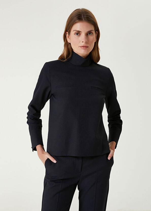 Academia Lacivert Bluz - 1