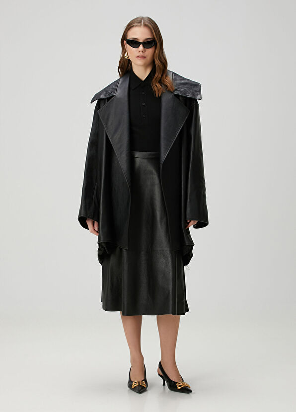 Balenciaga Siyah Yün Polo Triko - 2