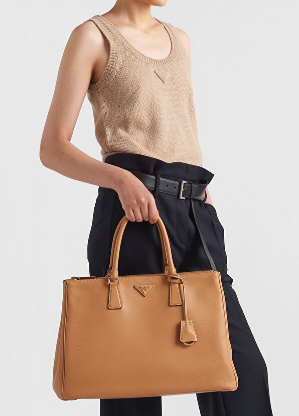 Prada Galleria Ekstra Büyük Deri Kadın El Çantası - 2