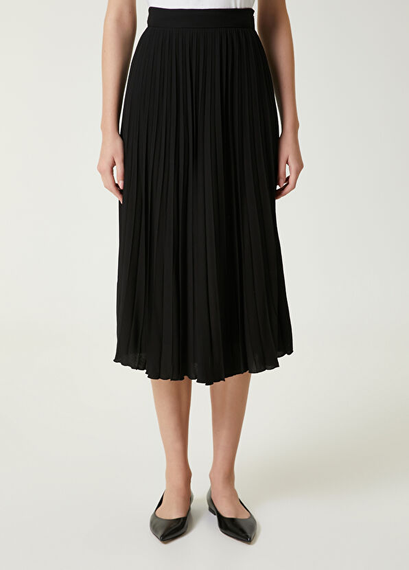 Beymen Club Siyah Piliseli Midi Etek - 2