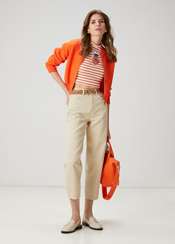 Beymen Club Tapered Fit Cream Jeans - 1