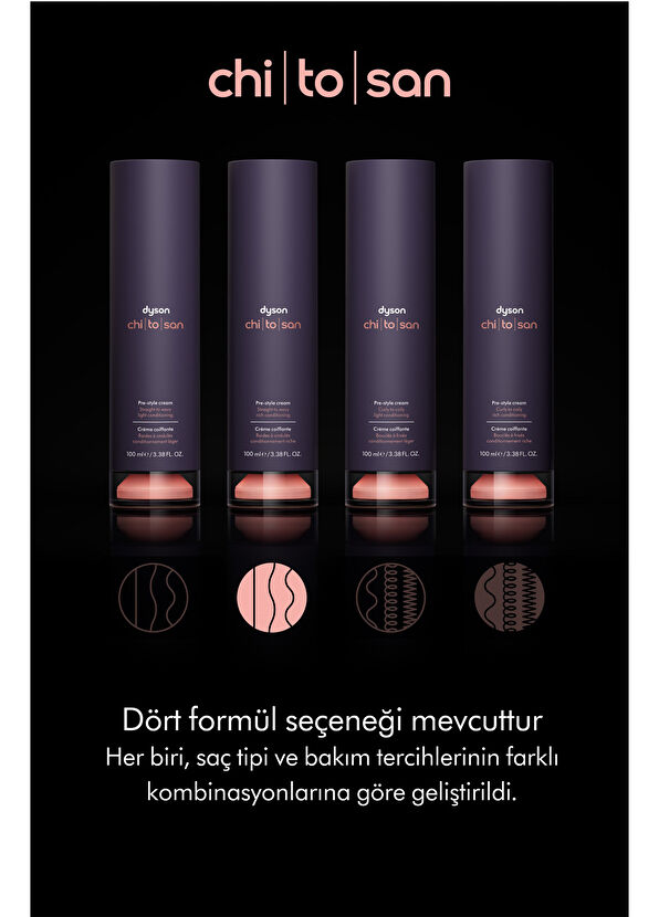 Dyson Chitosan™ Şekillendirme Öncesi Saç Kremi (Düz/Dalgalı ve Kalın Telli Saçlar 100 ml) - 2