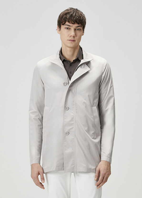Herno Light Grey Overcoat - 1