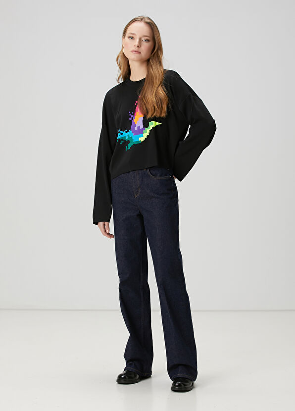 Beymen Club Siyah Piksel Kuş Jakarlı Kazak - 3