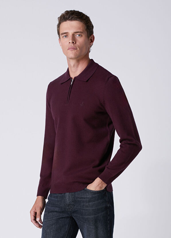 Beymen Club Plum Polo Sweater - 4
