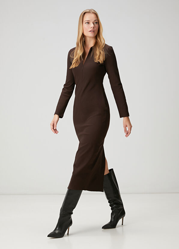 Beymen Club Black Midi Jersey Dress - 2