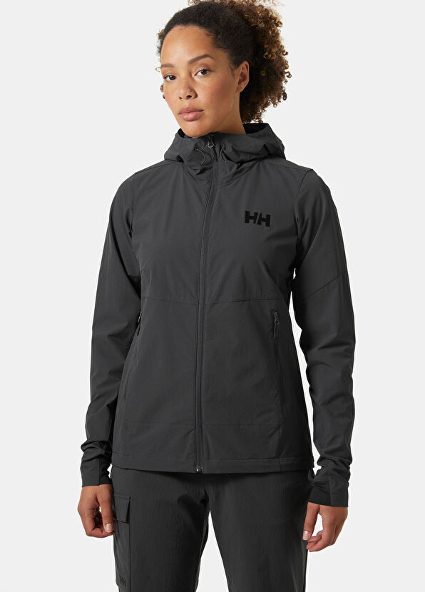 Helly Hansen Blaze Softshell Kapişonlu Gri Kadın Mont - 2