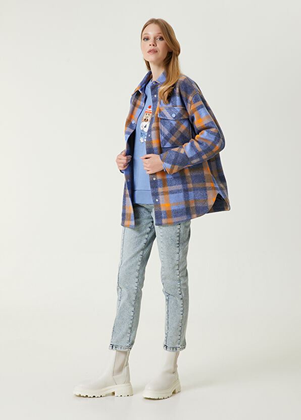 Beymen Club Mavi Ekoseli Dış Gömlek - 3