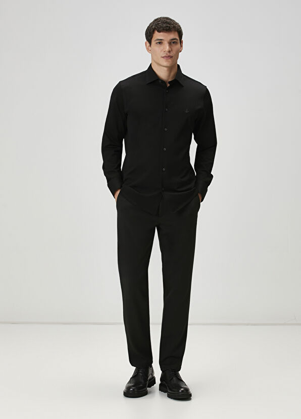 Beymen Club Slim Fit Siyah Örme Stretch Gömlek - 3