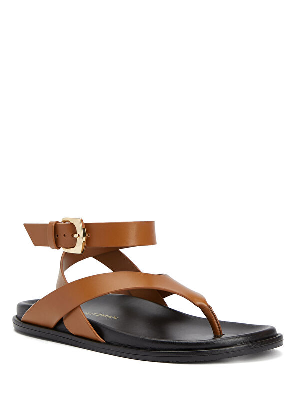 Stuart Weitzman Marykate Tan Women's Leather Sandals - 2