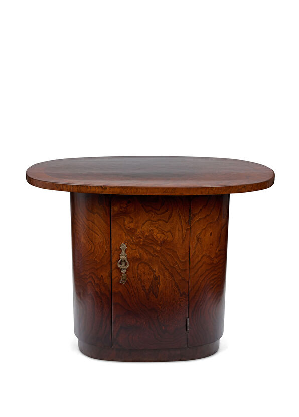 Nish Solutions Kahverengi Ahşap Dolaplı Sehpa - 2