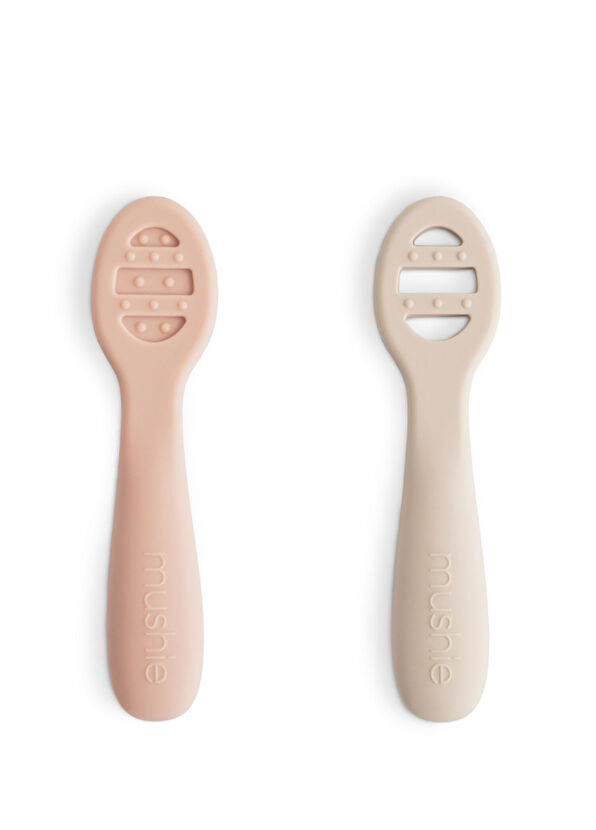 Mushie Blush Shifting Sand Baby First Feeding Spoon Set - 1