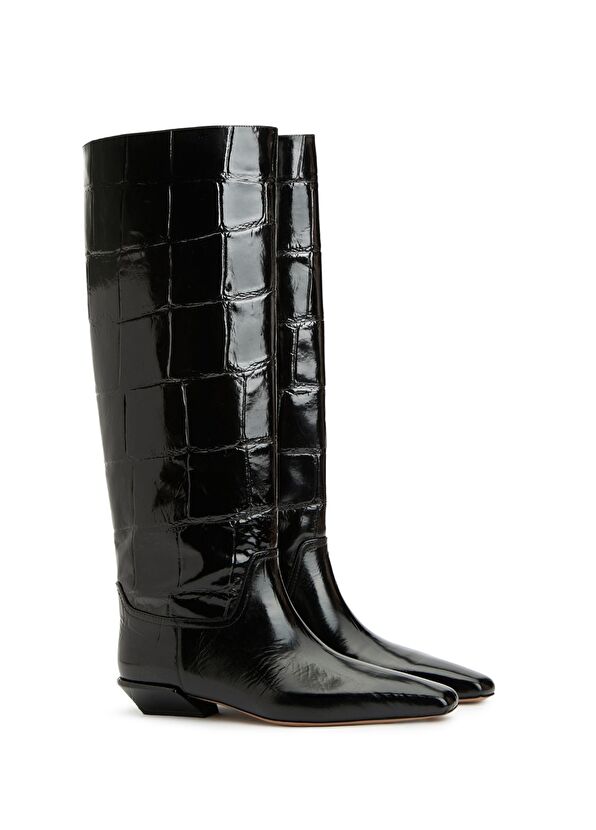 Siyah Kadın Deri Çizme - Görsel 3