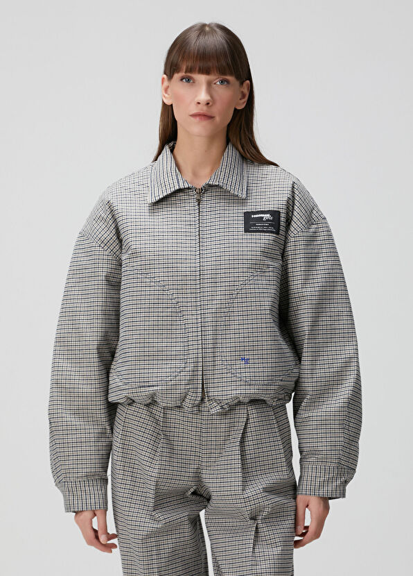 Hommegirls Grey Gingham Jacket - 1