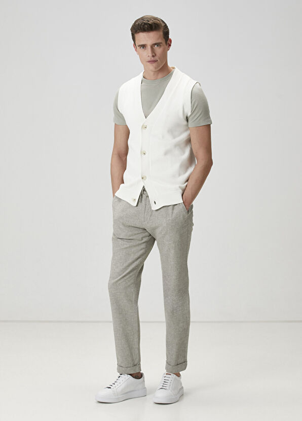 Beymen Club Haki Beli Kordonlu Klasik Pantolon - 1