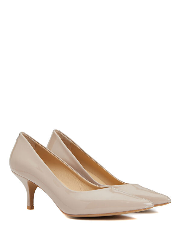 Beymen Club Bej Deri Topuklu Ayakkabı - 2