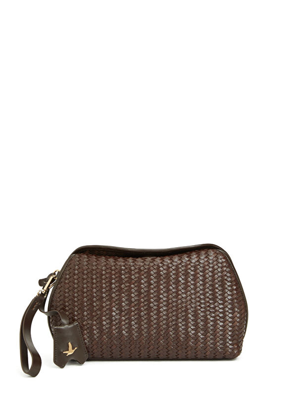 Beymen Club Kahverengi Örgü Kadın Deri El Portföyü - 1