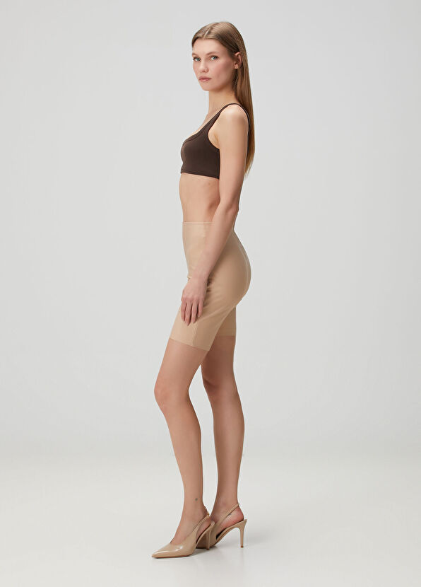 Butt Enchancing Bej Şort - Görsel 3