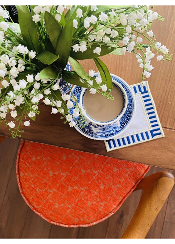 Ge Living Dekoratif Mavi Damalı 2'li Kokteyl Peçetesi - 2