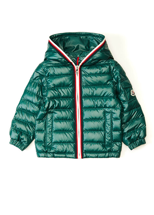 Moncler Yeşil Kapüşonlu Erkek Çocuk Ceket - 1