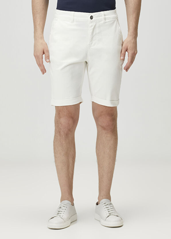 Beymen Club Off-White Denim Shorts - 2