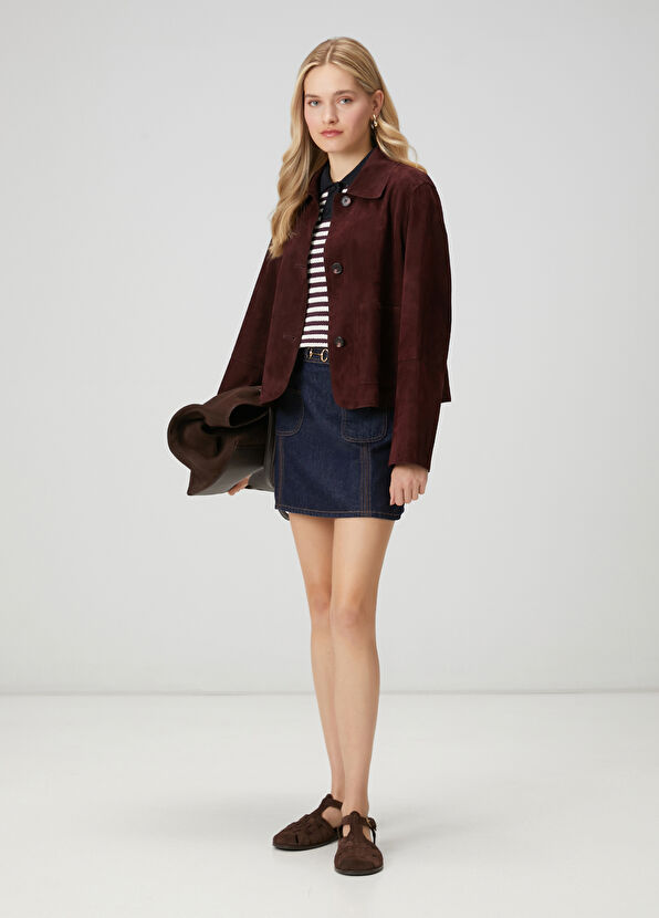 Beymen Club Bordo Süet Ceket - 2