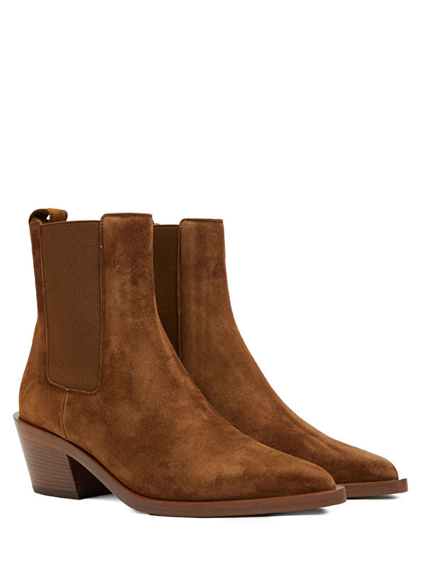 Kahverengi Kadın Süet Bot - Görsel 3