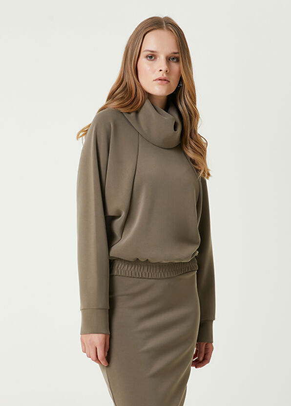 Beymen Club Haki Dökümlü Yaka Sweatshirt - 4