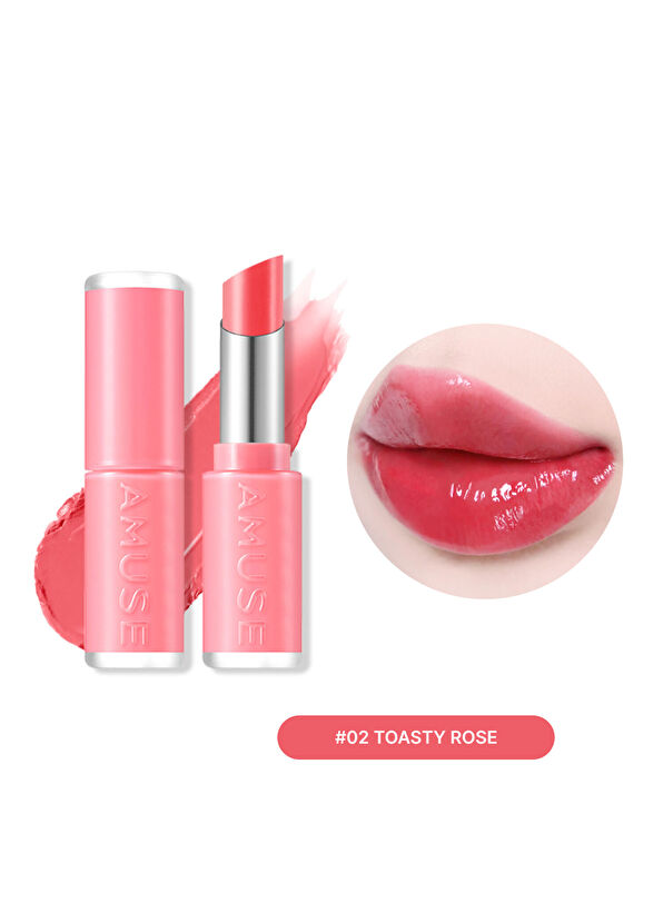 Amuse Fondue Balm #02 Toasty Rose Plumping Moisturizing Lip Balm 2.9 g - 2
